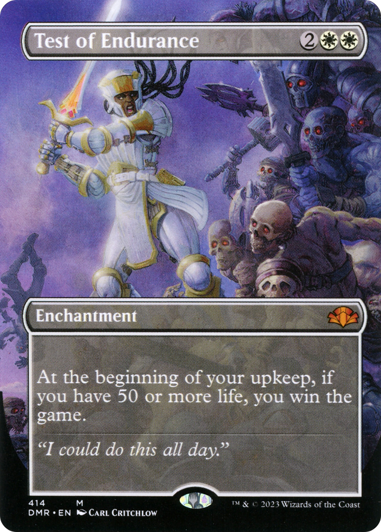 Test of Endurance (DMR-414) - [Dominaria Remastered] (Borderless) Foil