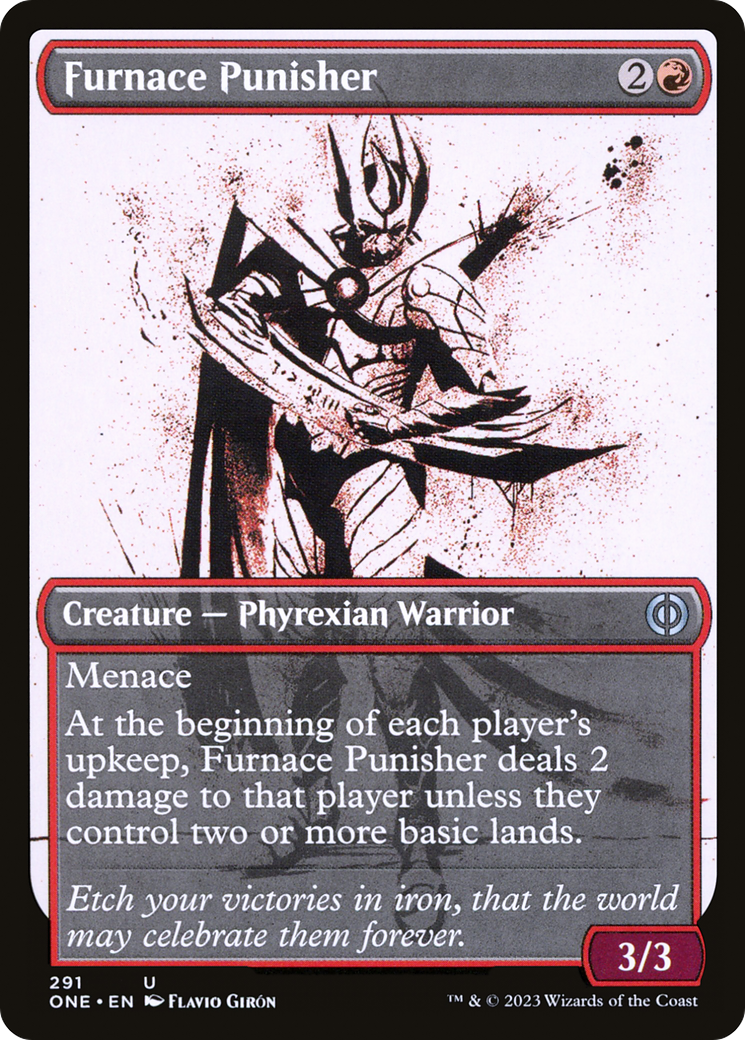 Furnace Punisher (ONE-291) - [Phyrexia: All Will Be One]: (Showcase) Foil