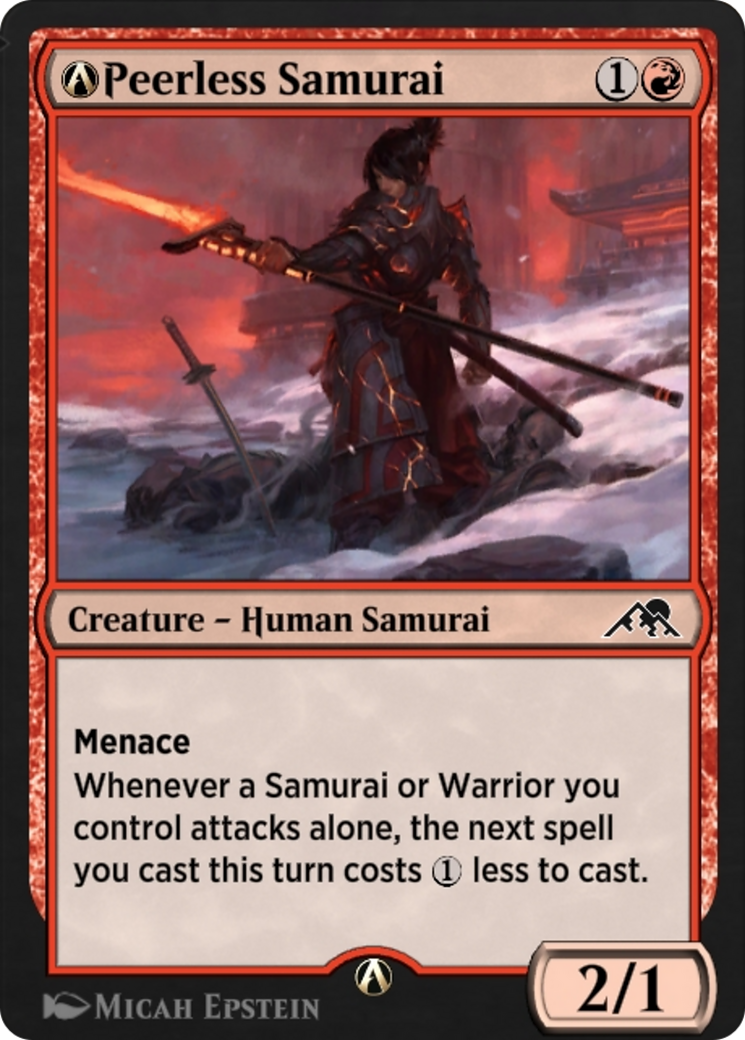 A-Peerless Samurai (NEO-A-156) - [Kamigawa: Neon Dynasty]