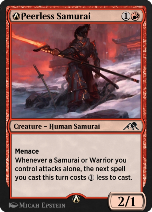 A-Peerless Samurai (NEO-A-156) - [Kamigawa: Neon Dynasty]