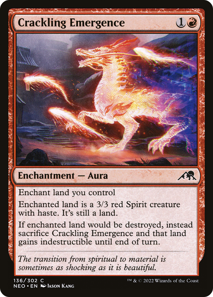 Crackling Emergence (NEO-136) - [Kamigawa: Neon Dynasty] Foil