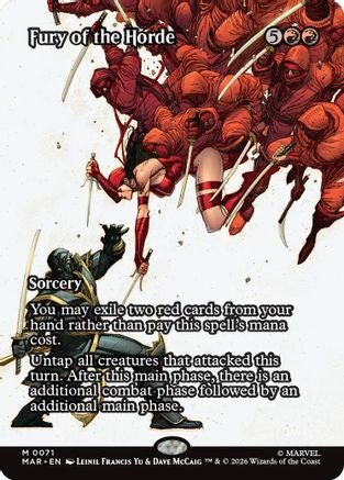 Fury of the Horde (Borderless) (MAR-071) - [Marvel Universe Eternal-Legal] Foil