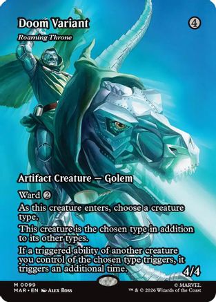 Doom Variant - Roaming Throne (Borderless) (MAR-099) - [Marvel Universe Eternal-Legal] Foil