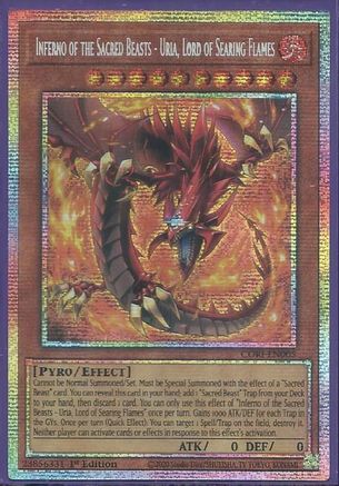 Inferno of the Sacred Beasts - Uria, Lord of Searing Flames (Starlight Rare) (CORI-EN005) - Chaos Origins 1st Edition