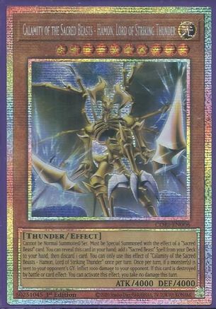 Calamity of the Sacred Beasts - Hamon, Lord of Striking Thunder (Starlight Rare) (CORI-EN006) - Chaos Origins 1st Edition