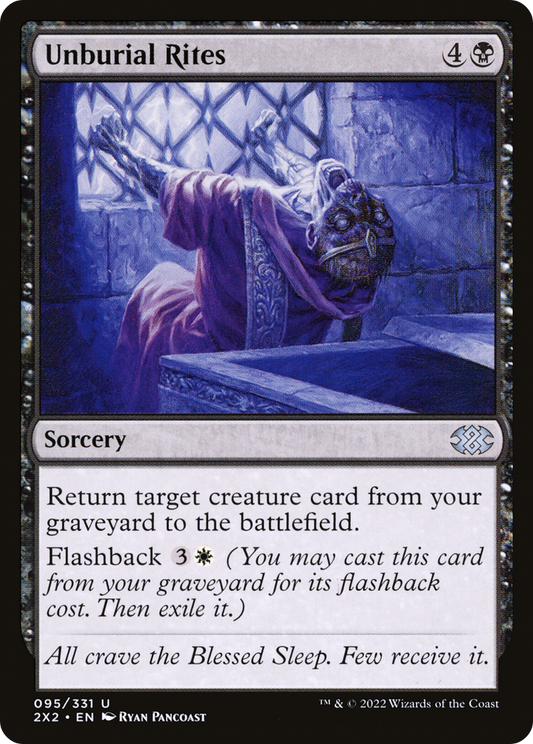 Unburial Rites (2X2-095) - [Double Masters 2022] Foil