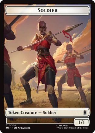 Soldier // Clue Double-Sided Token (MSH-004/017) - [Marvel Super Heroes] Foil