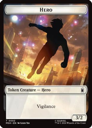Hero // Robot Villain Double-Sided Token (MSH-002/020) - [Marvel Super Heroes] Foil