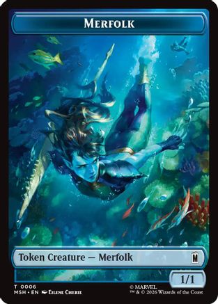 Merfolk // Doombot Double-Sided Token (MSH-006/018) - [Marvel Super Heroes] Foil