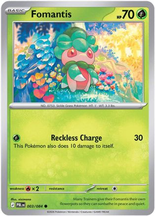 Fomantis - 003/084 3 - [ME05 Pitch Black] Reverse Holofoil