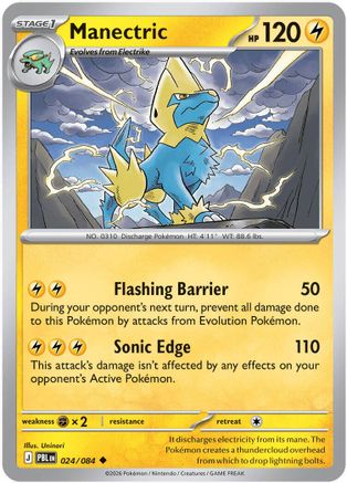Manectric - 024/084 24 - [ME05 Pitch Black] Reverse Holofoil