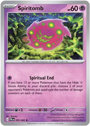 Spiritomb 35 - [ME05 Pitch Black] Reverse Holofoil