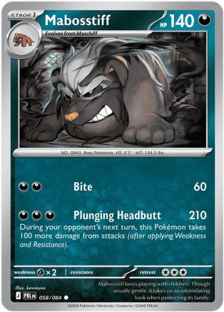 Mabosstiff 58 - [ME05 Pitch Black] Reverse Holofoil