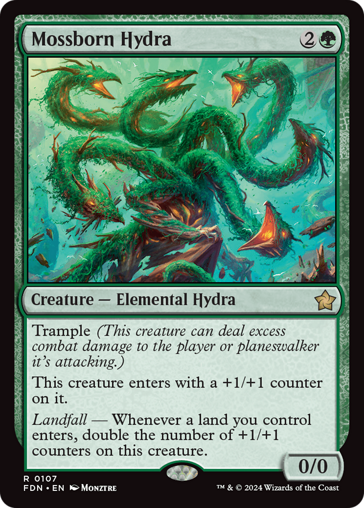 Mossborn Hydra (FDN-107) - [Foundations] Foil