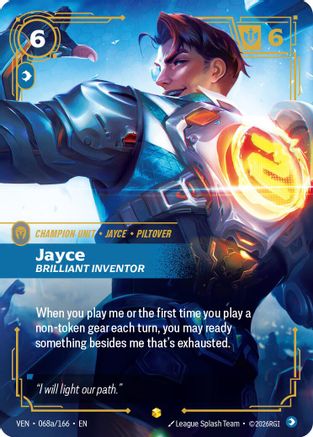 Jayce, Brilliant Inventor (Alternate Art) (068a/166) - Vendetta Foil