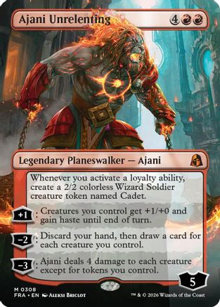 Ajani Unrelenting (Borderless) (FRA-308) - [Reality Fracture] Foil