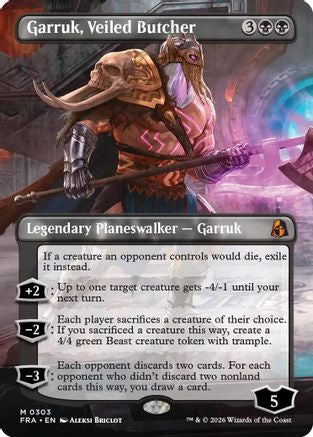 Garruk, Veiled Butcher (Borderless) (FRA-303) - [Reality Fracture]