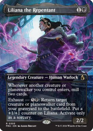 Liliana the Repentant (Borderless) (FRA-305) - [Reality Fracture] Foil