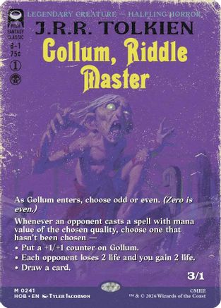 Gollum, Riddle Master (Borderless) (HOB-241) - [The Hobbit] Foil