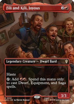 Fili and Kili, Joyous (Borderless) (HOC-001) - [The Hobbit: Eternal-Legal]