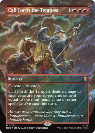 Call Forth the Tempest (Borderless) (Surge Foil) (HOC-062) - [The Hobbit: Eternal-Legal] Foil