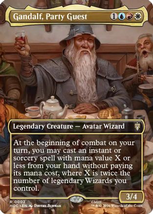 Gandalf, Party Guest (Borderless) (HOC-002) - [The Hobbit: Eternal-Legal] Foil