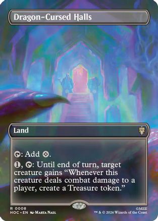 Dragon-Cursed Halls (Borderless) (HOC-008) - [The Hobbit: Eternal-Legal] Foil