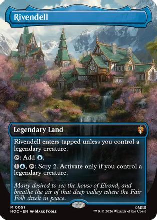 Rivendell (Borderless) (HOC-051) - [The Hobbit: Eternal-Legal] Foil