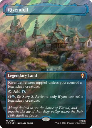 Rivendell (Borderless) (Surge Foil) (HOC-091) - [The Hobbit: Eternal-Legal] Foil