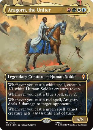 Aragorn, the Uniter (Borderless) (HOC-029) - [The Hobbit: Eternal-Legal] Foil