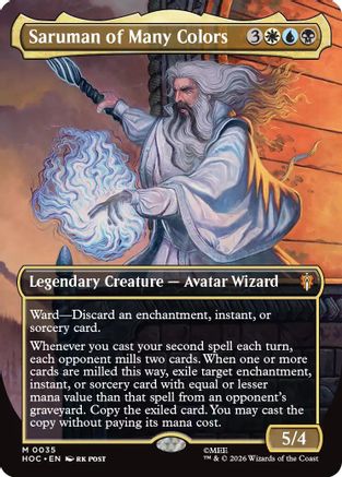 Saruman of Many Colors (Borderless) (HOC-035) - [The Hobbit: Eternal-Legal] Foil