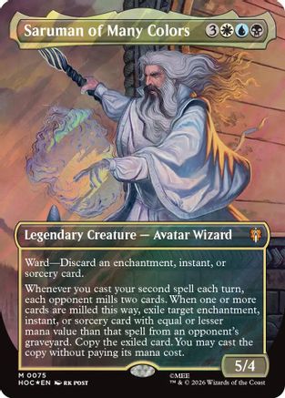 Saruman of Many Colors (Borderless) (Surge Foil) (HOC-075) - [The Hobbit: Eternal-Legal] Foil