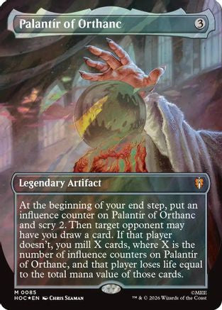 Palantir of Orthanc (Borderless) (Surge Foil) (HOC-085) - [The Hobbit: Eternal-Legal] Foil