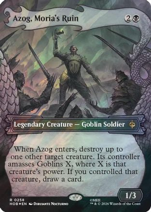 Azog, Moria's Ruin (Showcase) (Surge Foil) (HOB-258) - [The Hobbit] Foil