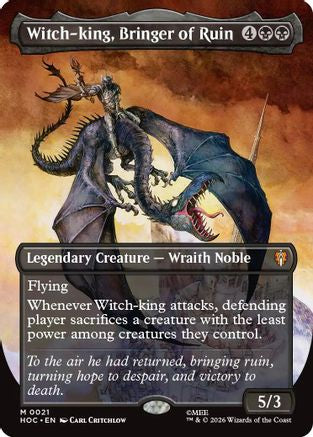 Witch-king, Bringer of Ruin (Borderless) (HOC-021) - [The Hobbit] Foil