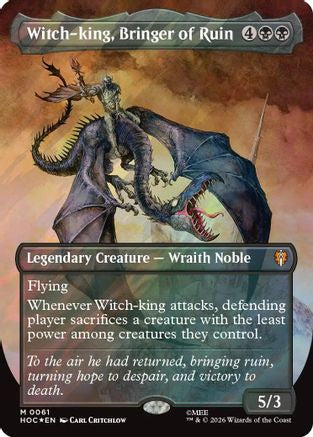 Witch-king, Bringer of Ruin (Borderless) (Surge Foil) (HOC-061) - [The Hobbit] Foil