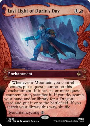 Last Light of Durin's Day (Showcase) (HOB-228) - [The Hobbit] Foil