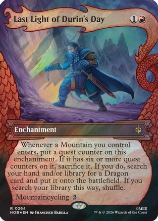 Last Light of Durin's Day (Showcase) (Surge Foil) (HOB-264) - [The Hobbit] Foil
