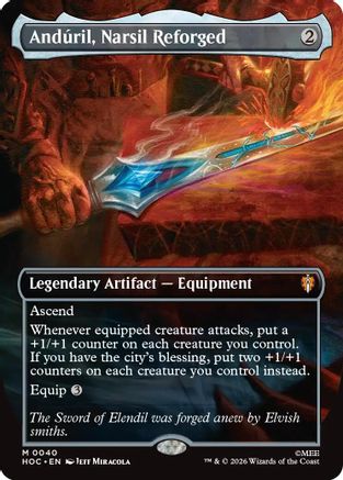 Anduril, Narsil Reforged (Borderless) (HOC-040) - [The Hobbit: Eternal-Legal]