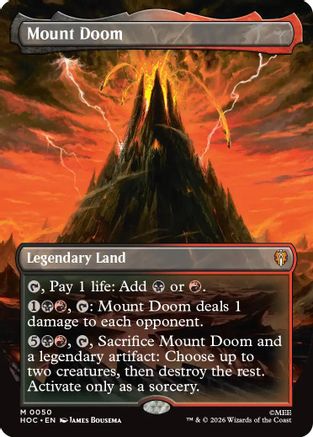 Mount Doom (Borderless) (HOC-050) - [The Hobbit: Eternal-Legal] Foil
