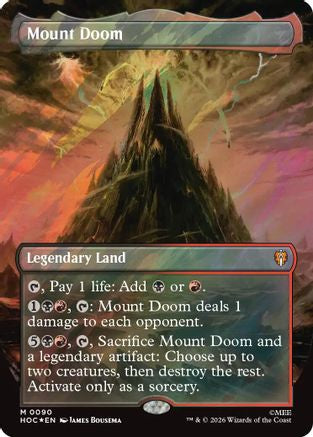 Mount Doom (Borderless) (Surge Foil) (HOC-090) - [The Hobbit: Eternal-Legal] Foil