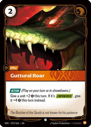 Guttural Roar (072/166) - Vendetta
