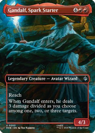 Gandalf, Spark Starter (Borderless) (HOB-203) - [The Hobbit] Foil
