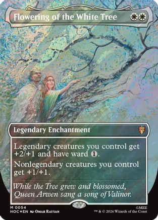 Flowering of the White Tree (Borderless) (Surge Foil) (HOC-054) - [The Hobbit: Eternal-Legal] Foil