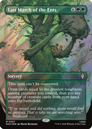 Last March of the Ents (Borderless) (Surge Foil) (HOC-067) - [The Hobbit: Eternal-Legal] Foil