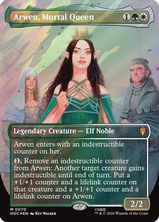 Arwen, Mortal Queen (Borderless) (Surge Foil) (HOC-070) - [The Hobbit: Eternal-Legal] Foil