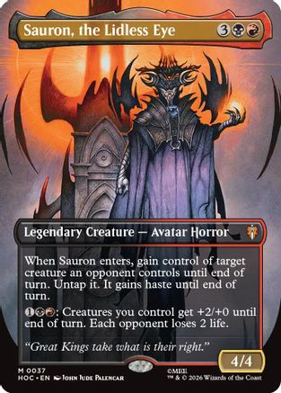 Sauron, the Lidless Eye (Borderless) (HOC-037) - [The Hobbit: Eternal-Legal] Foil