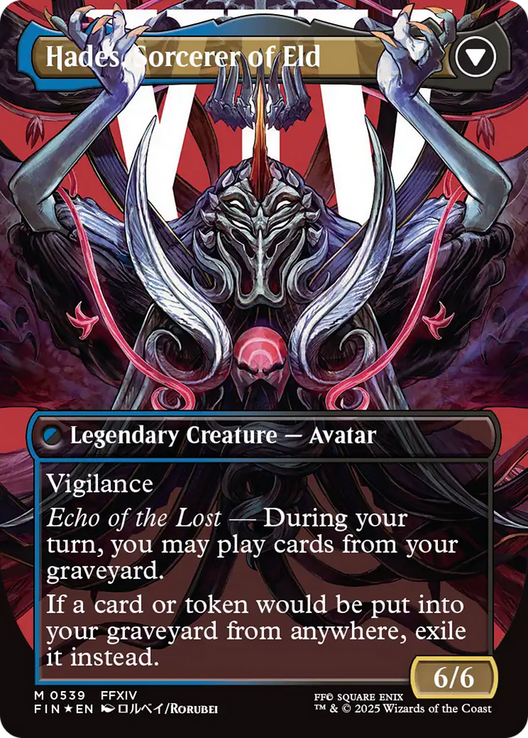 Emet-Selch, Unsundered // Hades, Sorcerer of Eld (FIN-539) - [FINAL FANTASY] (Borderless) Foil
