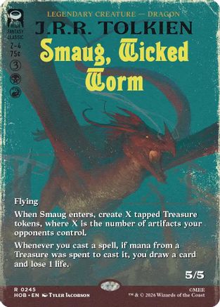 Smaug, Wicked Worm (Borderless) (HOB-245) - [The Hobbit] Foil
