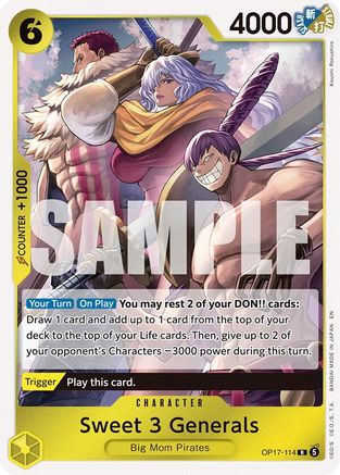 Sweet 3 Generals (OP17-114) - The World's Strongest Warriors